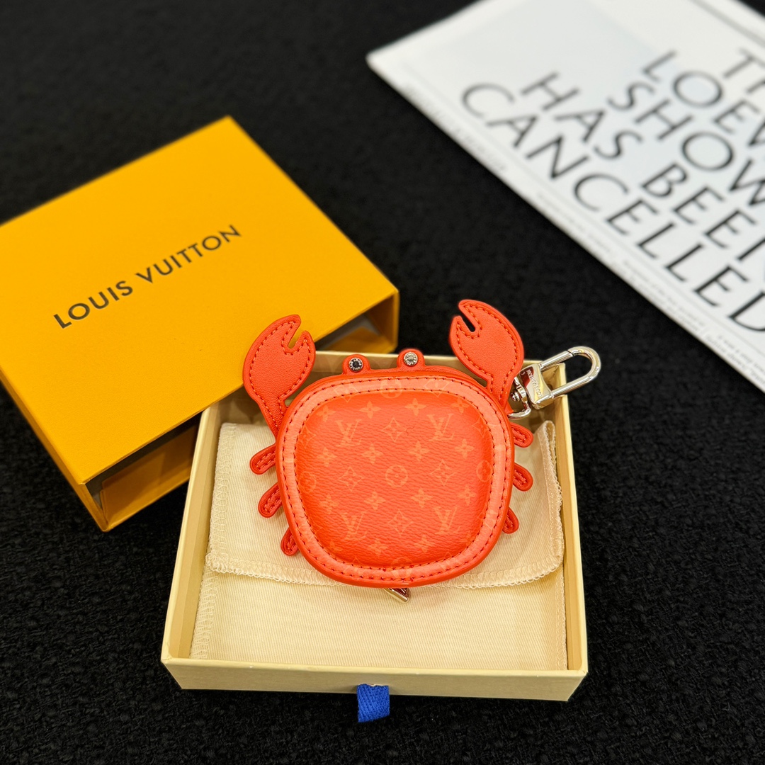 LV Orange Crab Bag Charm M01929